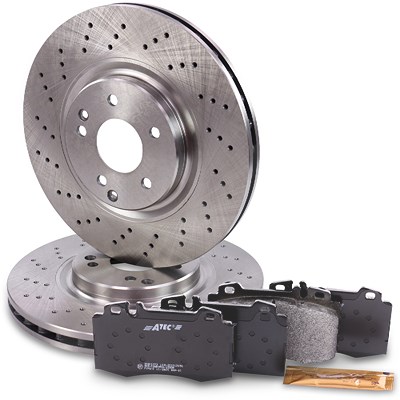 Atec Bremsscheiben + Bremsbeläge Vorderachse Belüftet für Mercedes-Benz von Atec
