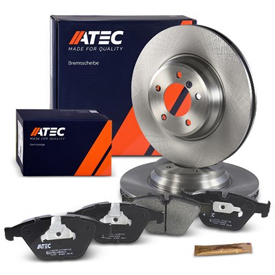 Atec Bremsscheiben + Bremsbeläge Vorderachse Belüftet für BMW von Atec