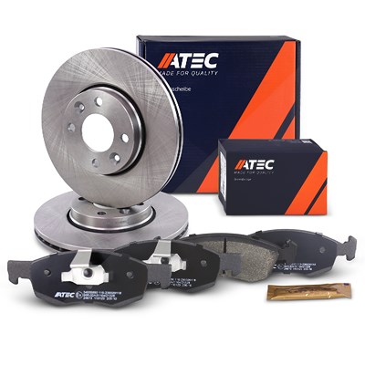 Atec Bremsscheiben + Bremsbeläge Vorderachse Belüftet für Dacia von Atec
