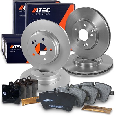 Atec Bremsscheiben + Bremsbeläge Vorne + Hinten für Mercedes-Benz Atec Bremsscheiben + Bremsbeläge Vorne + Hinten für Mercedes-Benz von Atec