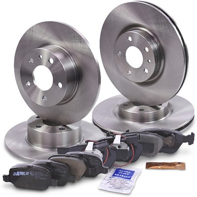 Atec Bremsscheiben + Bremsbeläge Vorne + Hinten für Alfa Romeo von Atec