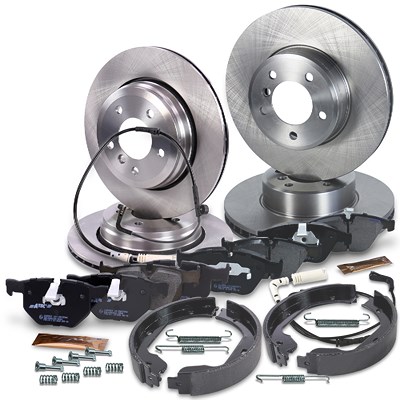 Atec Bremsscheiben + Bremsbeläge Vorne + Hinten für BMW von Atec