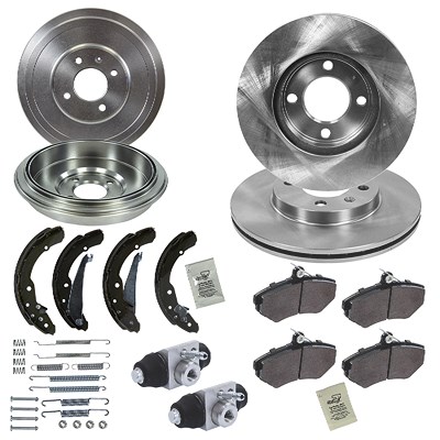 Atec Komplettset Bremsscheiben+Bremsbeläge Vorne+Hinten für Seat, VW von Atec