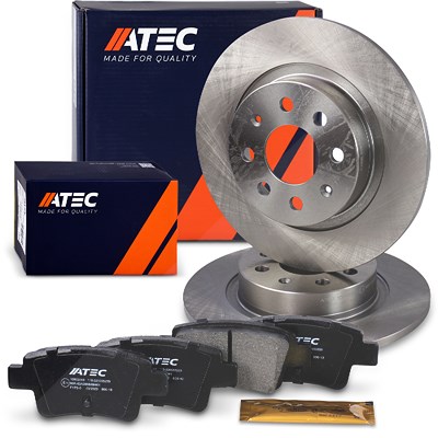 Atec Satz Bremsscheiben+Bremsbeläge Hinterachse für Abarth, Fiat von Atec