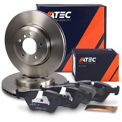 Atec Satz Bremsscheiben+Bremsbeläge Vorderachse BELÜFTE für BMW von Atec