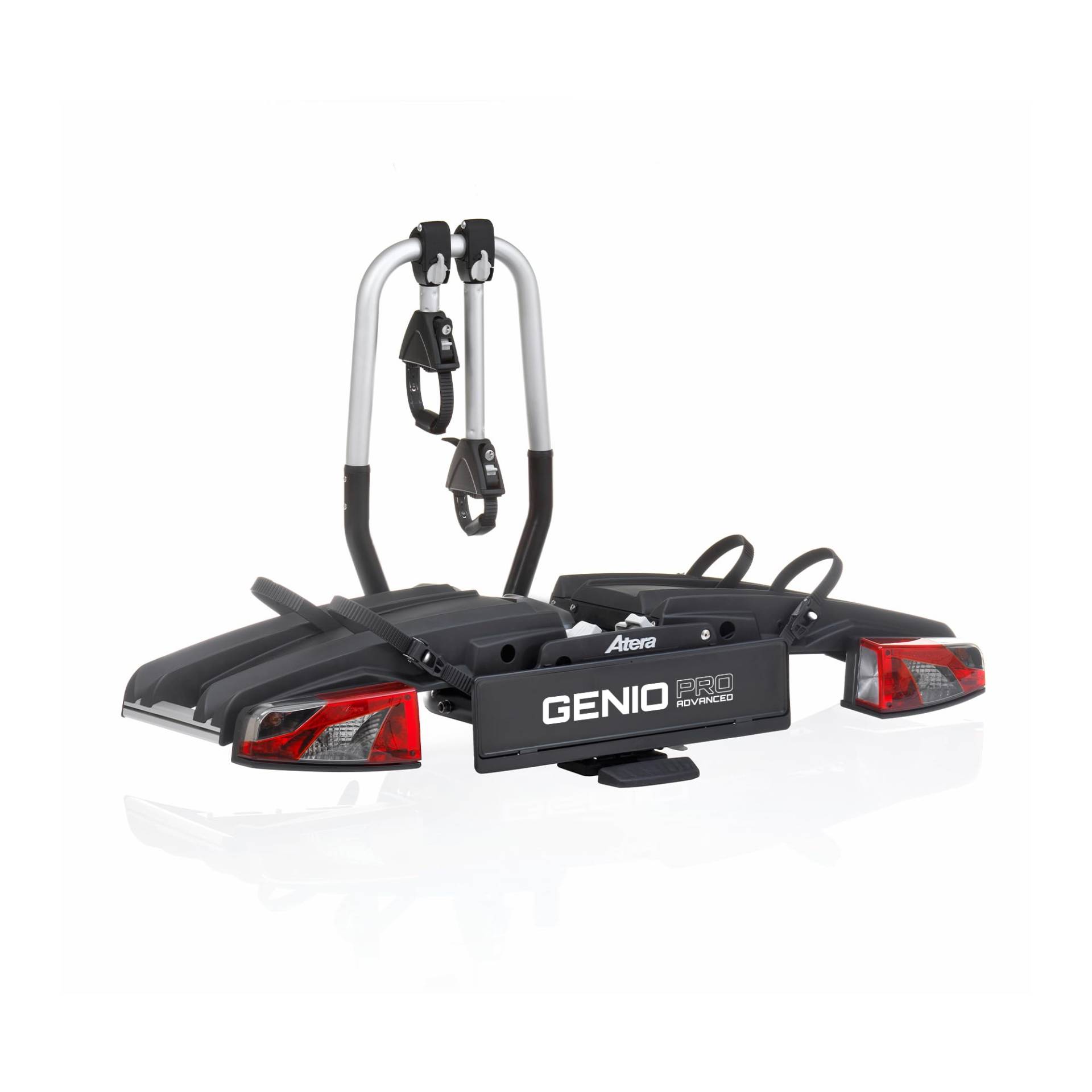Atera 022780 PKW Fahrradträger Genio Pro Advanced, faltbar mit Rückleuchten - für 2 Fahrräder oder E-Bike, Silber Atera 022780 PKW Fahrradträger Genio Pro Advanced, faltbar mit Rückleuchten - für 2 Fahrräder oder E-Bike, Silber von Atera
