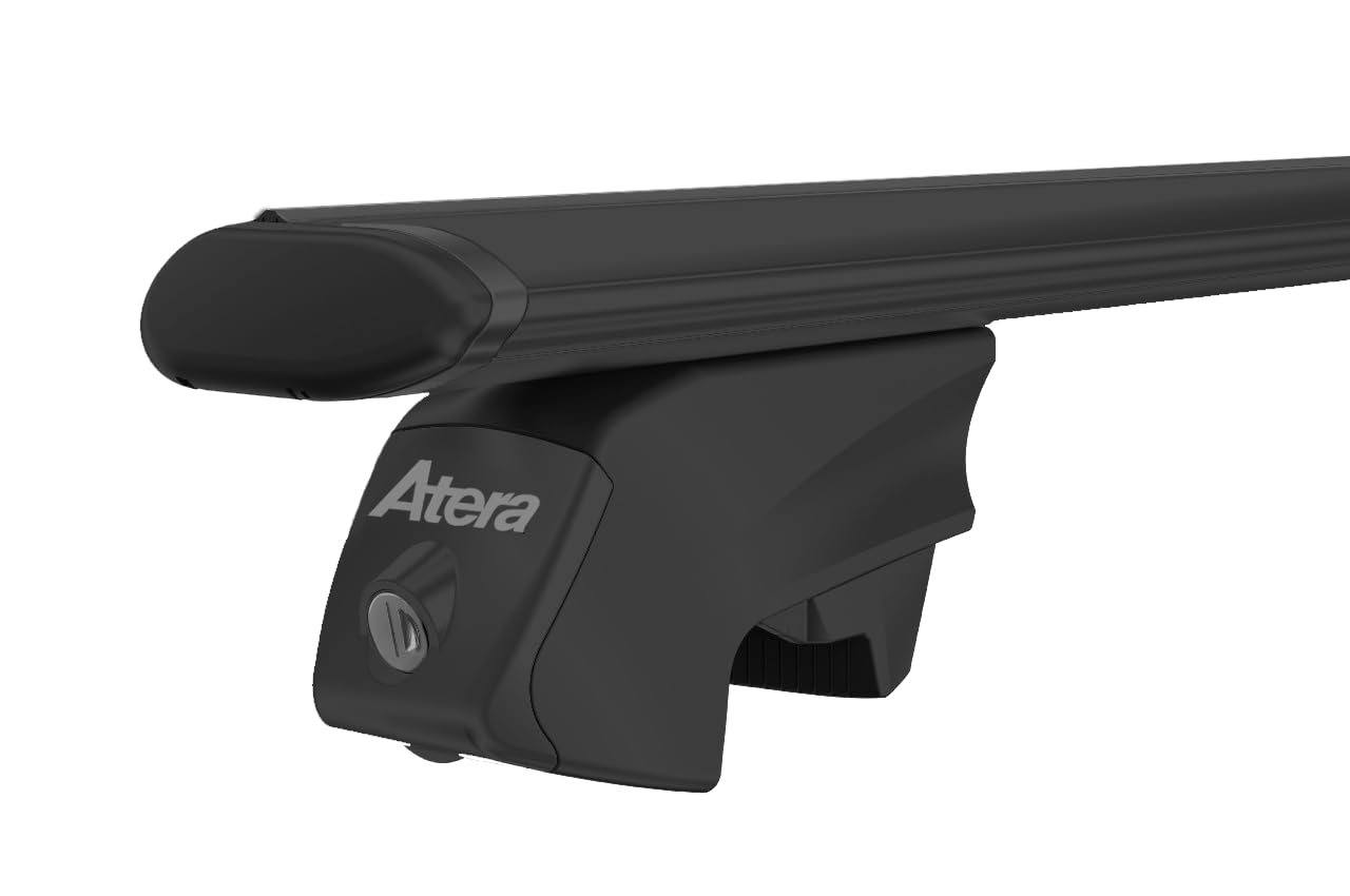 Atera 048610 PKW Dachträger Signo RTD - Alu Aero Profil schwarz - für Autos mit auffliegender Dachreling - 110 cm von Atera