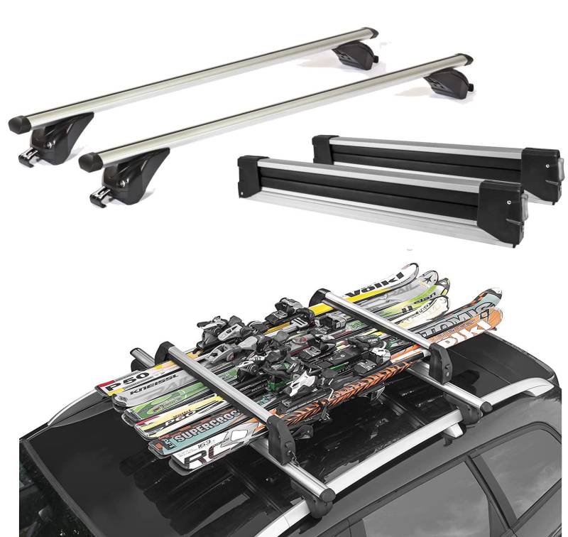 Dachträger aus Aluminium + Skihalterung für BMW X3 (G01) ab 2017 mit integriertem Railing von Au Co