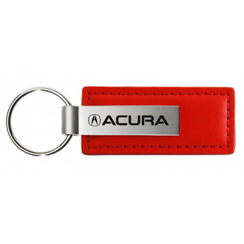 Acura Logo rot Leder Auto Schlüsselanhänger, offizielles Lizenzprodukt von AU-TOMOTIVE GOLD