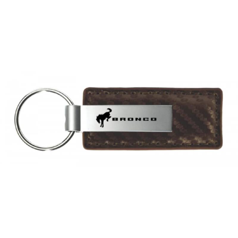 Au-TOMOTIVE GOLD, INC. Schlüsselanhänger Schlüsselanhänger Kompatibel mit Ford Bronco 2020 Taupe Leder Schlüsselanhänger, Taupe, 1" x 3-1/4" von AU-TOMOTIVE GOLD