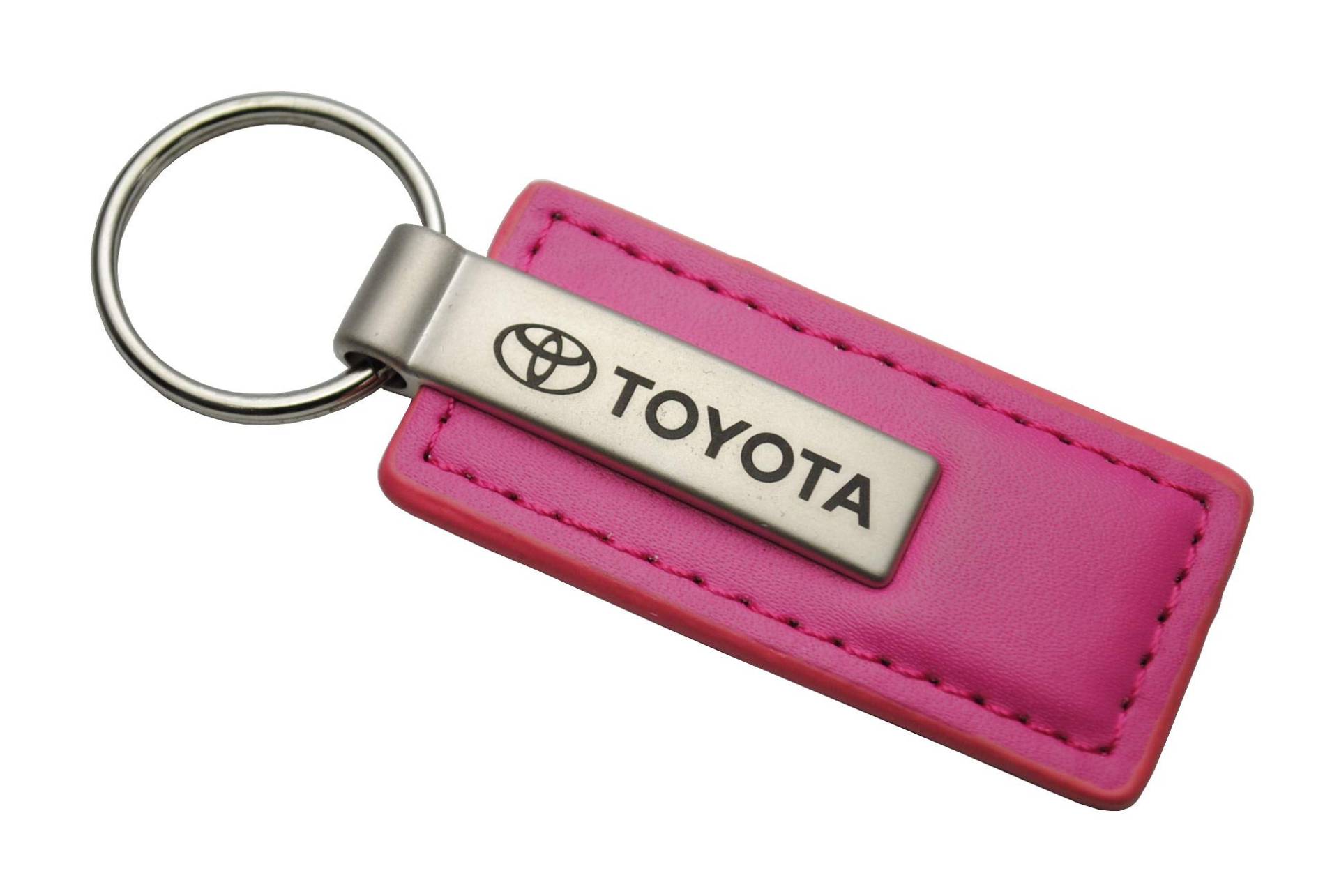 Au-tomotive Gold Toyota Schlüsselanhänger aus Leder, offizielles Lizenzprodukt, Rosa, Pink, Standard Au-tomotive Gold Toyota Schlüsselanhänger aus Leder, offizielles Lizenzprodukt, Rosa, Pink, Standard von Au-TOMOTIVE GOLD