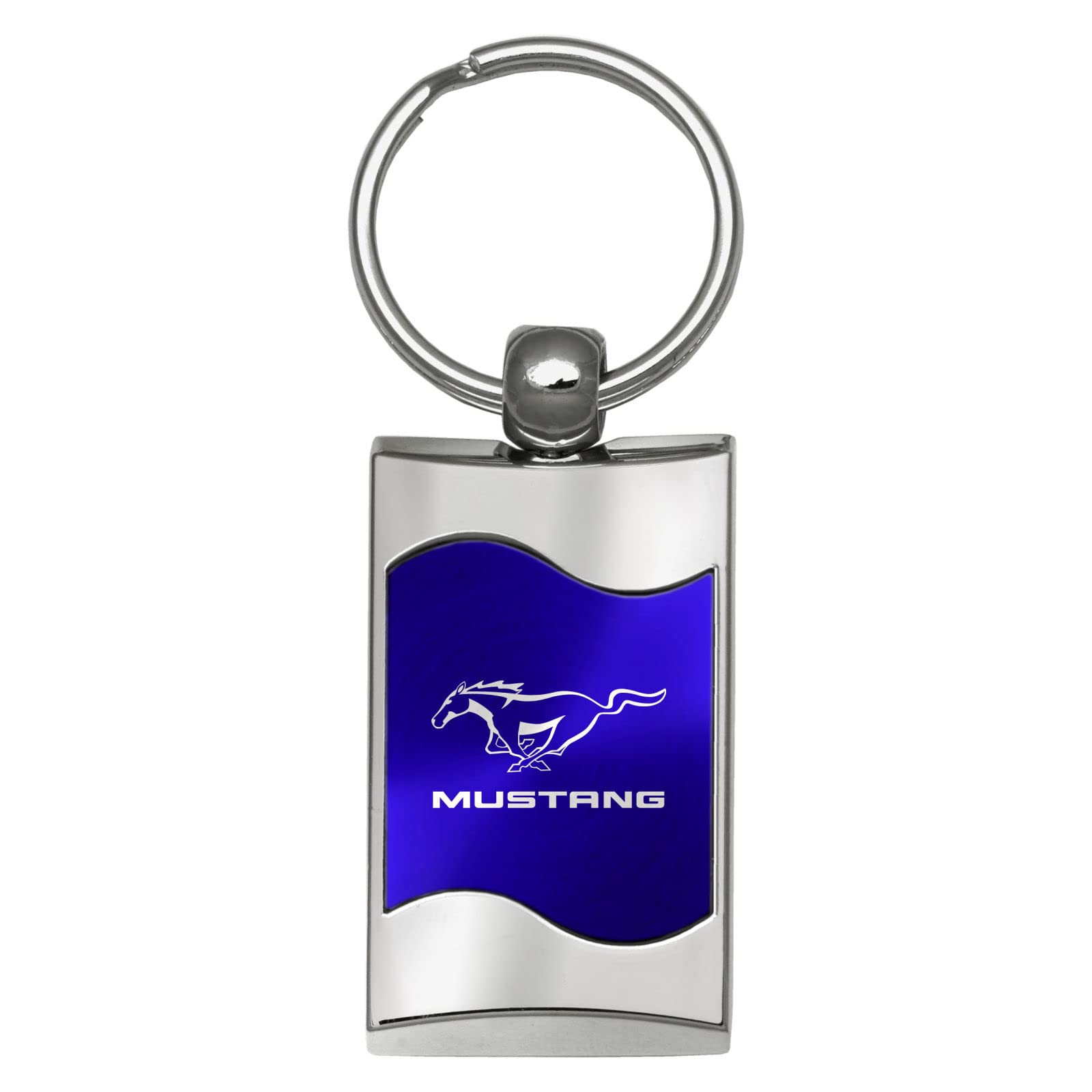 Ford Mustang blau gesponnen Metall gebürstet Schlüssel Key Kette von Au-TOMOTIVE GOLD