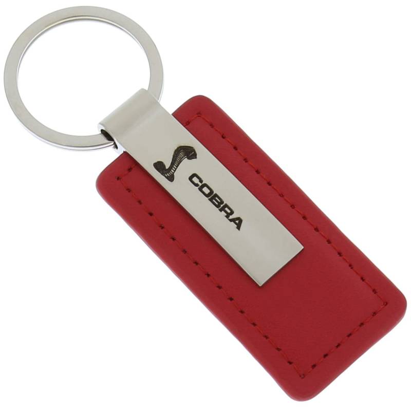 Ford Shelby Cobra Red Leather Key Chain von AU-TOMOTIVE GOLD