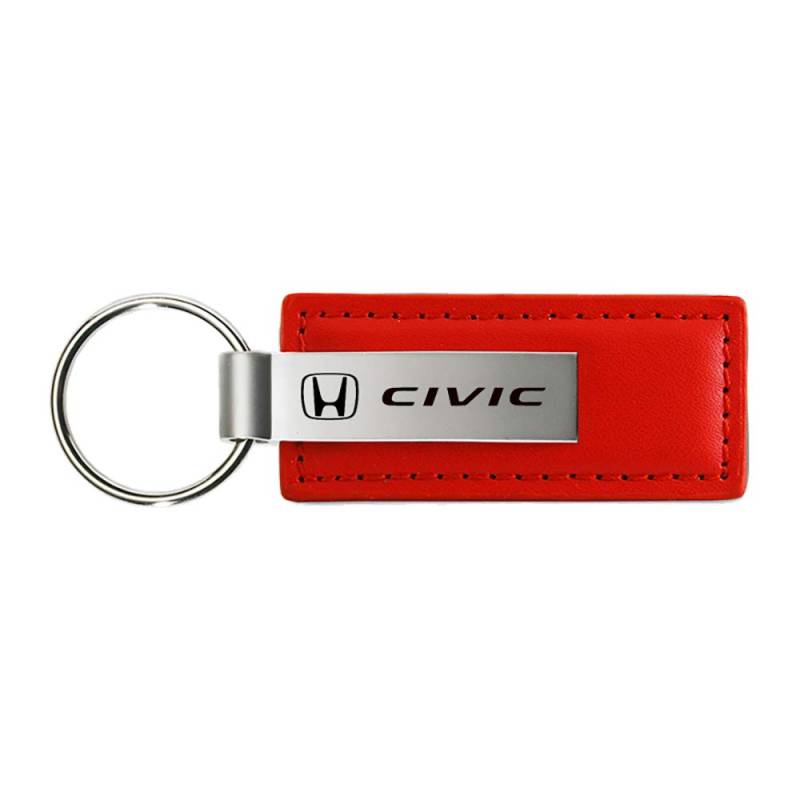 Honda Civic Red Leather Key Chain von Au-TOMOTIVE GOLD