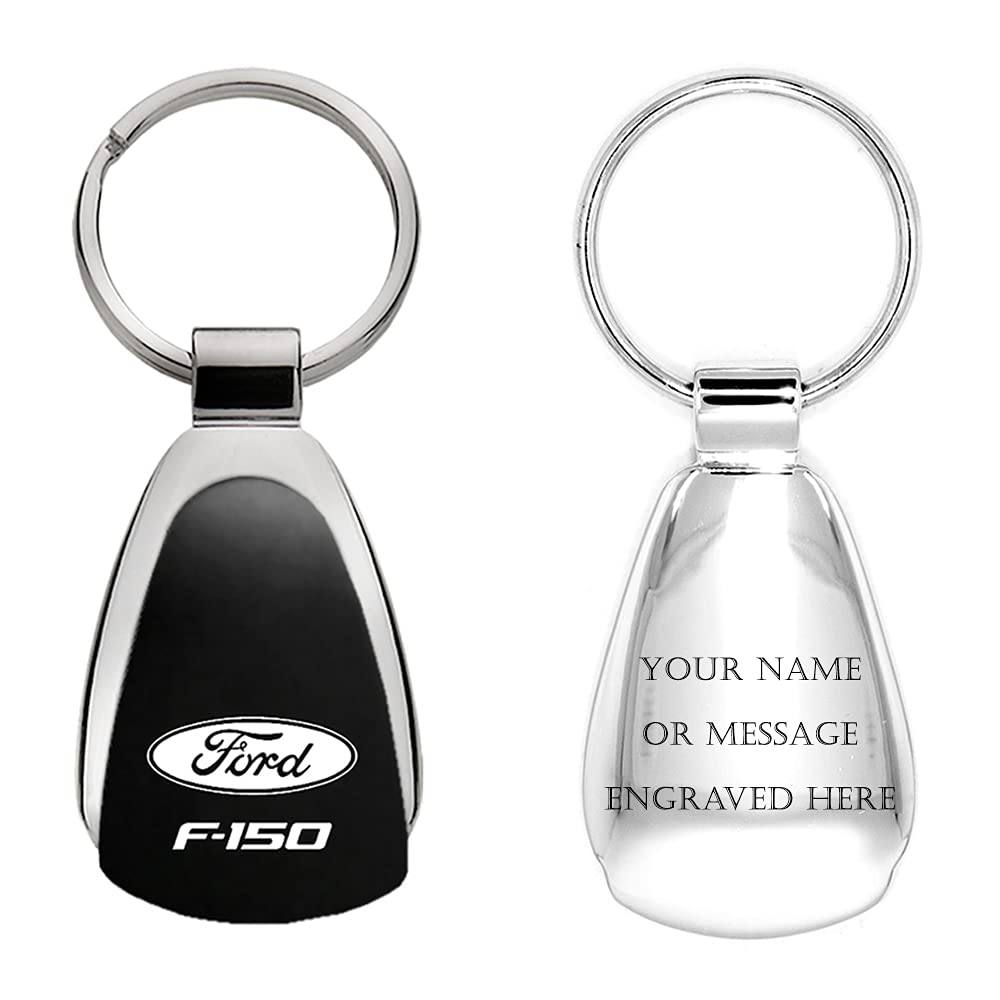 Au-TOMOTIVE GOLD Personalisierte Ford F-150 Schwarz Tear Drop Schlüsselanhänger Au-TOMOTIVE GOLD Personalisierte Ford F-150 Schwarz Tear Drop Schlüsselanhänger von AU-TOMOTIVE GOLD