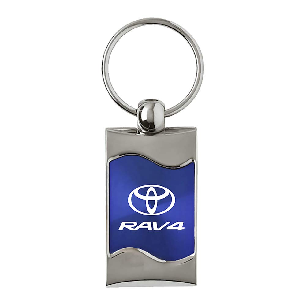 Toyota RAV4, rechteckig, Blau Auto Schlüsselanhänger Ring Schlüsselanhänger von Au-TOMOTIVE GOLD