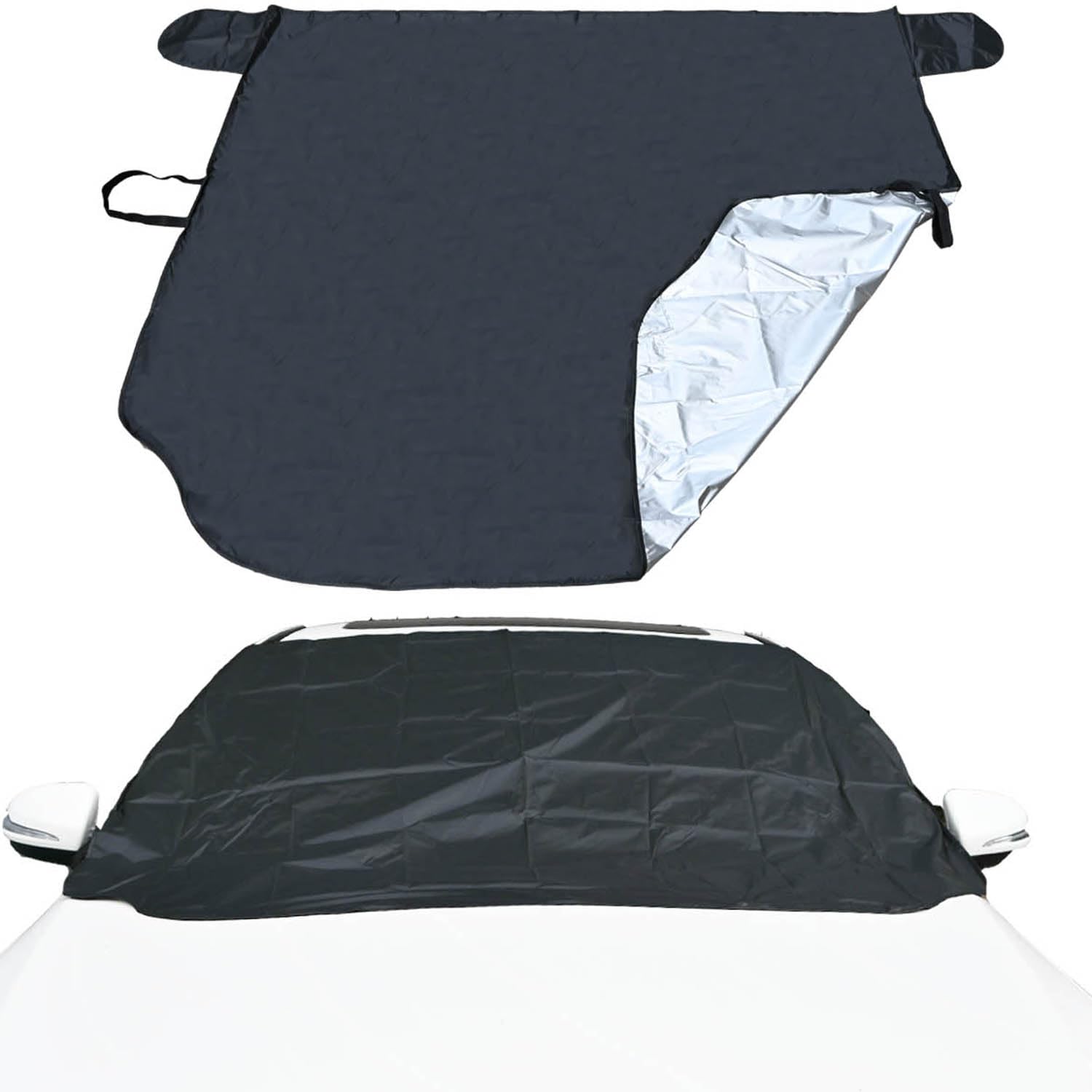 Frontscheibenabdeckung Winter, 158 * 125 cm Windschutzscheibenabdeckung Auto Abdeckplane Winter Scheibenabdeckung Auto Winter Groß Die Gegen Schnee, EIS, Frost, Staub, Sonne Frontscheibenabdeckung Winter, 158 * 125 cm Windschutzscheibenabdeckung Auto Abdeckplane Winter Scheibenabdeckung Auto Winter Groß Die Gegen Schnee, EIS, Frost, Staub, Sonne von AuFiiy