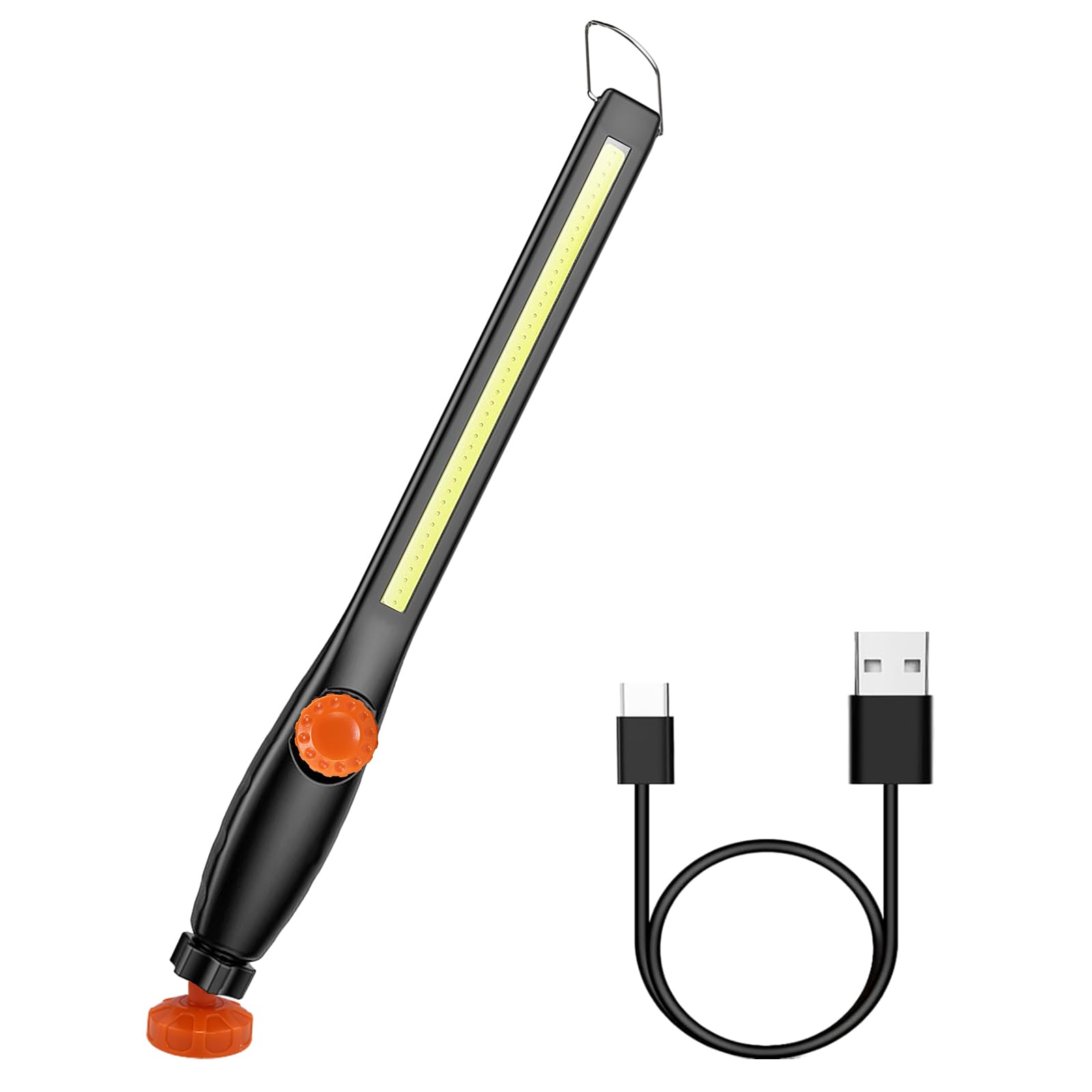 AuRiver Arbeitsleuchte LED Akku mit Magnet, Arbeitslampe LED Werkstatt, Werkstattlampe Arbeitslicht für Auto Reparatur, Werkstatt, Garage, Camping, Notbeleuchtung (Orange) von AuRiver