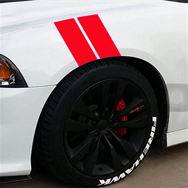 4 Stück Auto Kotflügel Reflektierender Aufkleber, Wasserdicht Auto Kotflügel Aufkleber Autokarosserie Warnung Sicherheit Reflektierende Streifen Auto DIY Dekoration Reflektoren Aufkleber von Aublinto