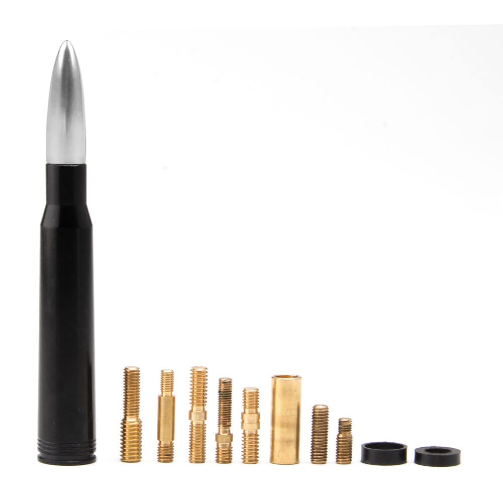 Aublinto Auto Bullet Antenne,LKW Kugelantenne Universelle Kurz Stabantenne Auto Radio Antenne mit 8 x Adapter Kurze Auto Antenne Auto Styling Dachantenne aus Metall für Auto SUV Truck Aublinto Auto Bullet Antenne,LKW Kugelantenne Universelle Kurz Stabantenne Auto Radio Antenne mit 8 x Adapter Kurze Auto Antenne Auto Styling Dachantenne aus Metall für Auto SUV Truck von Aublinto
