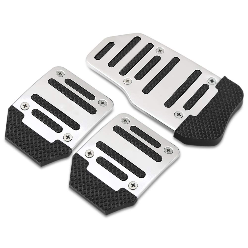 Aublinto Auto Pedal Set, KFZ Gaspedal-Abdeckungs-Set, Rutschfeste Fußpedalauflage Universal Aluminium Rutschfeste Bremsfußpedale Handbuch/Automatik für Getriebe Aublinto Auto Pedal Set, KFZ Gaspedal-Abdeckungs-Set, Rutschfeste Fußpedalauflage Universal Aluminium Rutschfeste Bremsfußpedale Handbuch/Automatik für Getriebe von Aublinto