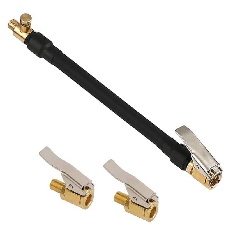 Auto Luft Reifen Schlauch, Autoventil Hebelstecker Air Chuck Air Reifen Pumpe Schlauch Adapter Auto Tyre Inflator Hose Adapter Reifenfüllschlauch Verlängerungsrohr für Motorrad Fahrrad LKW von Aublinto