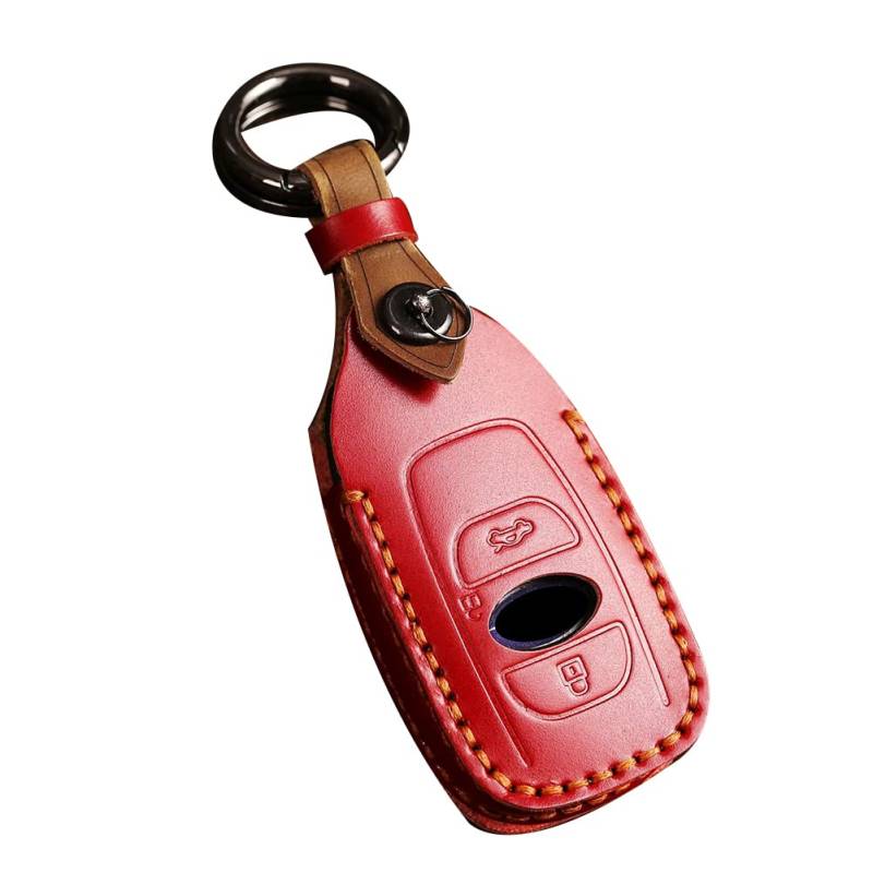 Auto Schlüssel Abdeckung,3/4 Schlüssel Leder Auto Schlüsseletui Schlüsseletui Fernbedienung Auto Schlüssel Schutz Tasche Autoschlüsselhülle Kompatibel mit Subaru Forester Outback Legacy von Aublinto