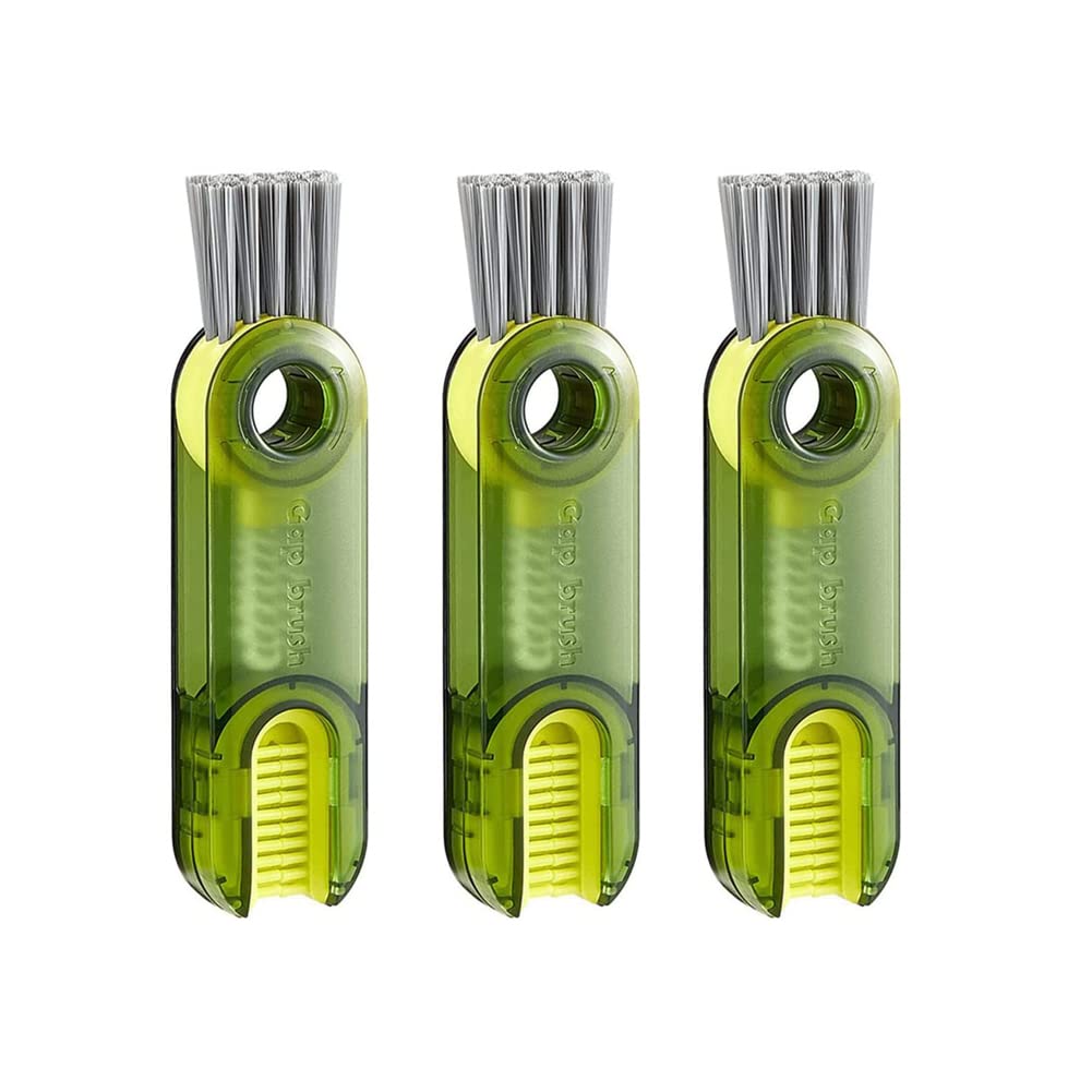 Becherdeckel Spaltreinigungs Bürste,3 Stück Flaschenspalt Reinigungsbürste 3 in 1 Multifunktions Reinigungsbürste U-Förmige Reinigungsbürste Wasserflaschen Bürste für die gründliche Detailreinigung von Aublinto