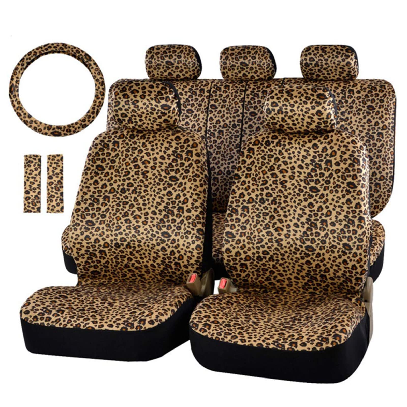Audel Zebra Autositzbezüge für komplettes Set mit 2 Gurtpolstern & Universal 15" Lenkradbezug passend für PKW, LKW, SUV, oder Van Y35038-1 Audel Zebra Autositzbezüge für komplettes Set mit 2 Gurtpolstern & Universal 15" Lenkradbezug passend für PKW, LKW, SUV, oder Van Y35038-1 von Audel