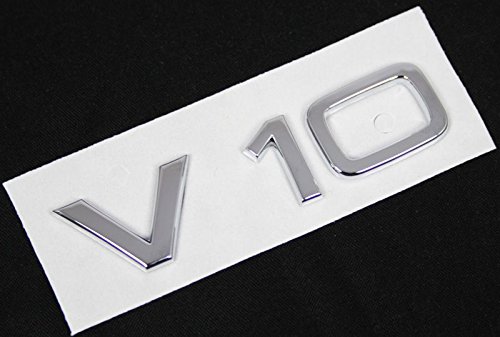 Audi 4E0853601A2ZZ Schriftzug V10 Original Emblem Tuning Schriftzug Chrom von Audi