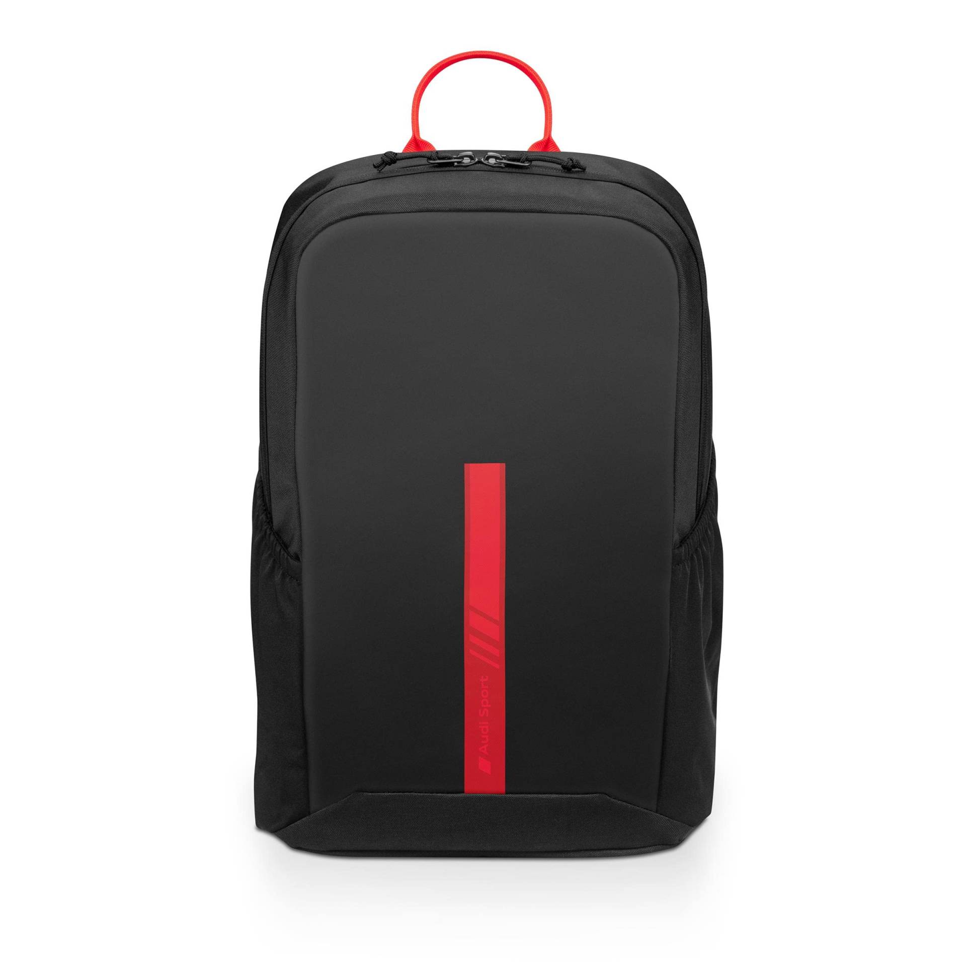 Audi 3152200600 Rucksack Backpack Tasche, schwarz, mit Audi Sport Schriftzug in rot von Audi collection
