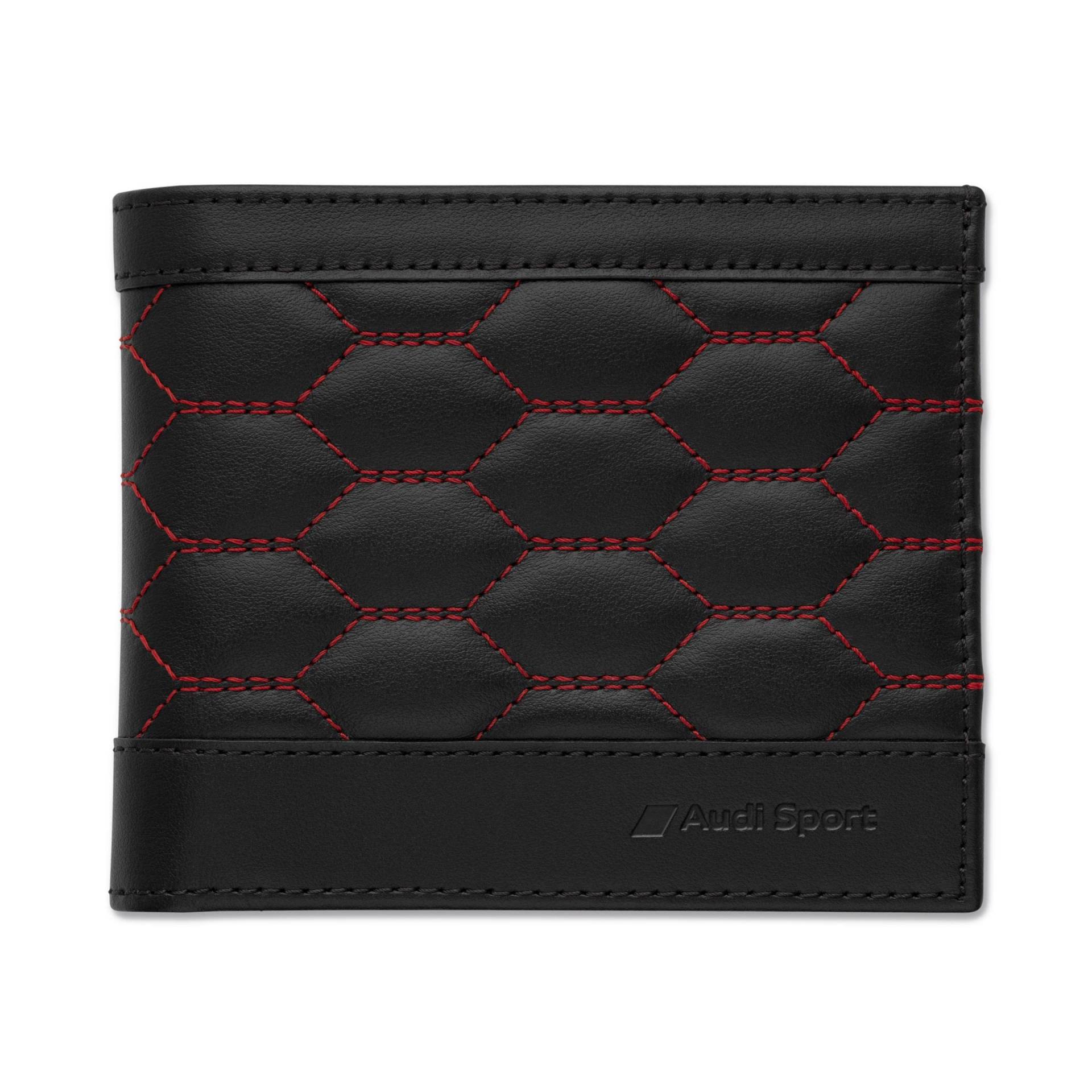 Audi 3152201200 Geldbörse Leder Herren Brieftasche RFID-Schutz Portemonnaie, schwarz/rot Audi 3152201200 Geldbörse Leder Herren Brieftasche RFID-Schutz Portemonnaie, schwarz/rot von Audi collection