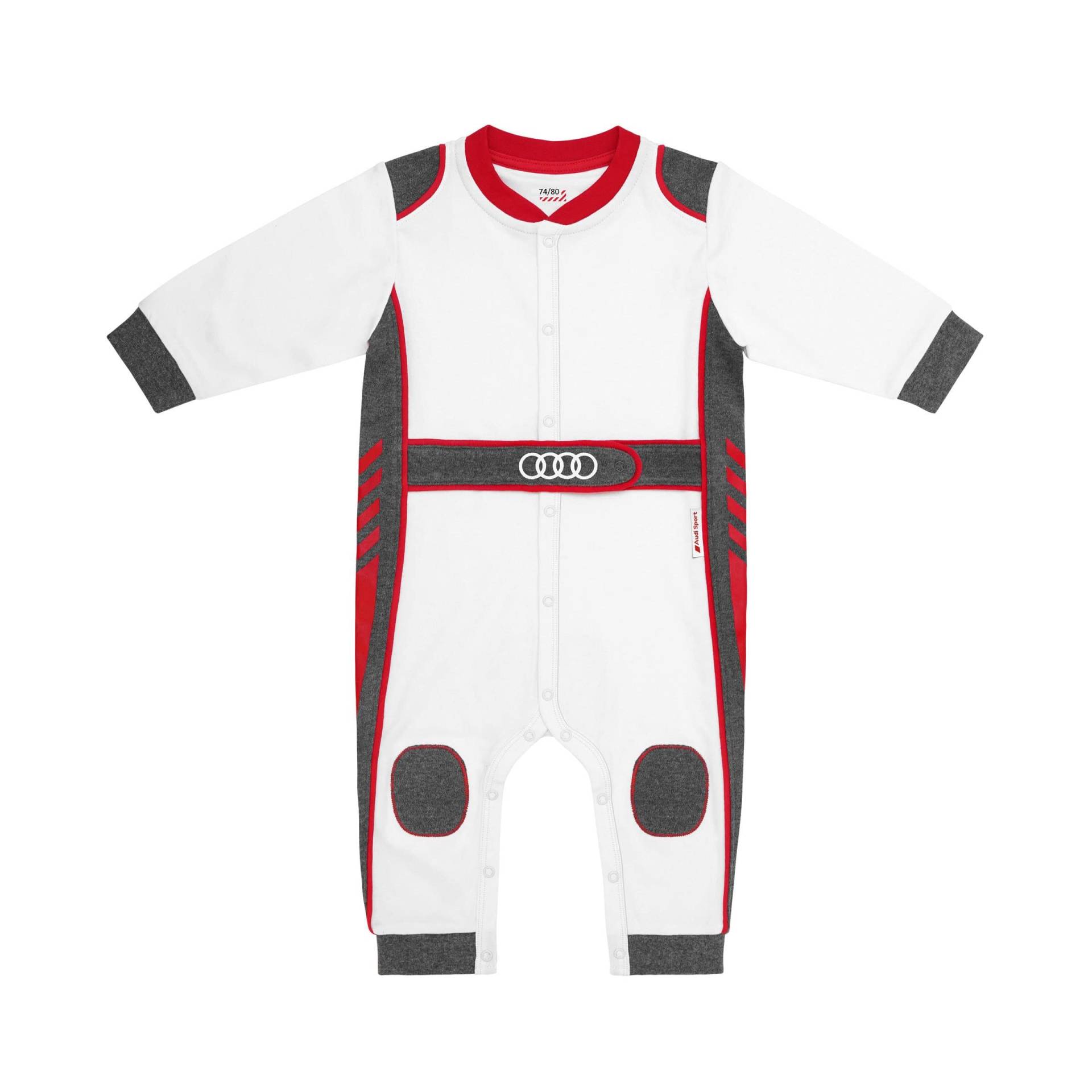 Audi Collection 3202200302 Body Racing Sport Baby-Body Strampler Strampelanzug Rennfahrer, weiß, Größe: 74/80 von Audi collection