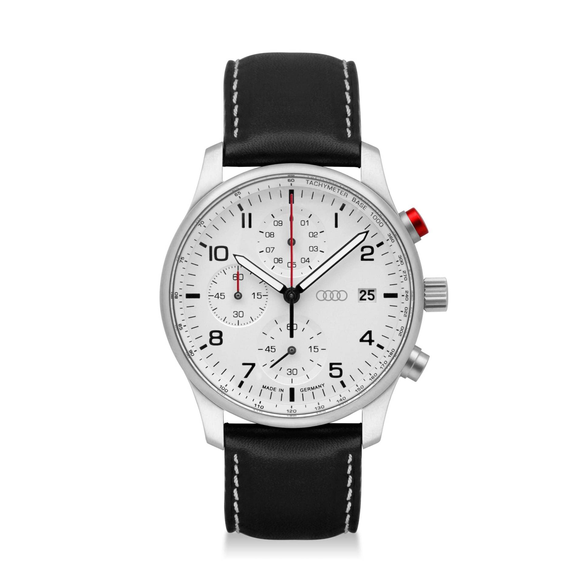 Audi collection 3102200100 Chronograph Uhr Armbanduhr Ringe Logo Herren, Silber/weiß Audi collection 3102200100 Chronograph Uhr Armbanduhr Ringe Logo Herren, Silber/weiß von Audi collection