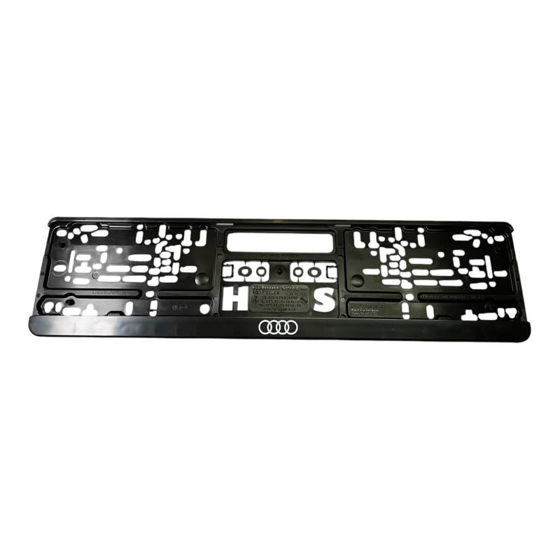 Audi 3292100100 Kennzeichenhalter Ringe Logo Kennzeichenträger, schwarz von Audi