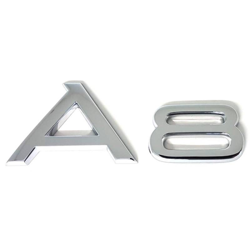 Audi 4D0853741D2ZZ Schriftzug A8 Emblem Logo Aufkleber Modellbezeichnung chrom glänzend von Audi