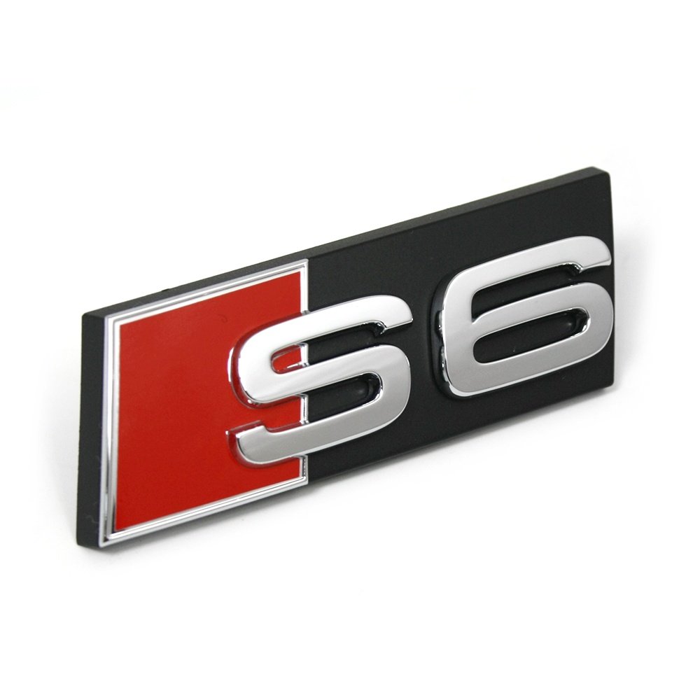 Audi 4F0853736F2ZZ Schriftzug S6 Kühlergrill Emblem Logo, chrom/rot/schwarz Audi 4F0853736F2ZZ Schriftzug S6 Kühlergrill Emblem Logo, chrom/rot/schwarz von Audi