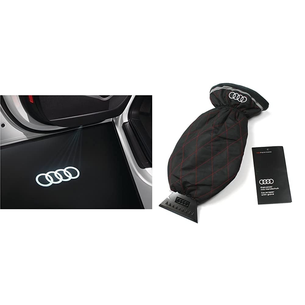 Audi 4G0052133G LED Einstiegsleuchten mit schmalen Stecker & 80A096010D Eiskratzer von Audi
