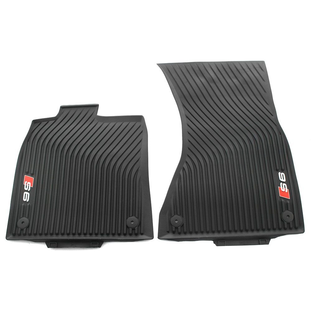 Audi 4G1061221B 041 Gummi Fußmatten mit S6 Logo Original Allwettermatten 2X vorn Gummimatten schwarz Audi 4G1061221B 041 Gummi Fußmatten mit S6 Logo Original Allwettermatten 2X vorn Gummimatten schwarz von Audi