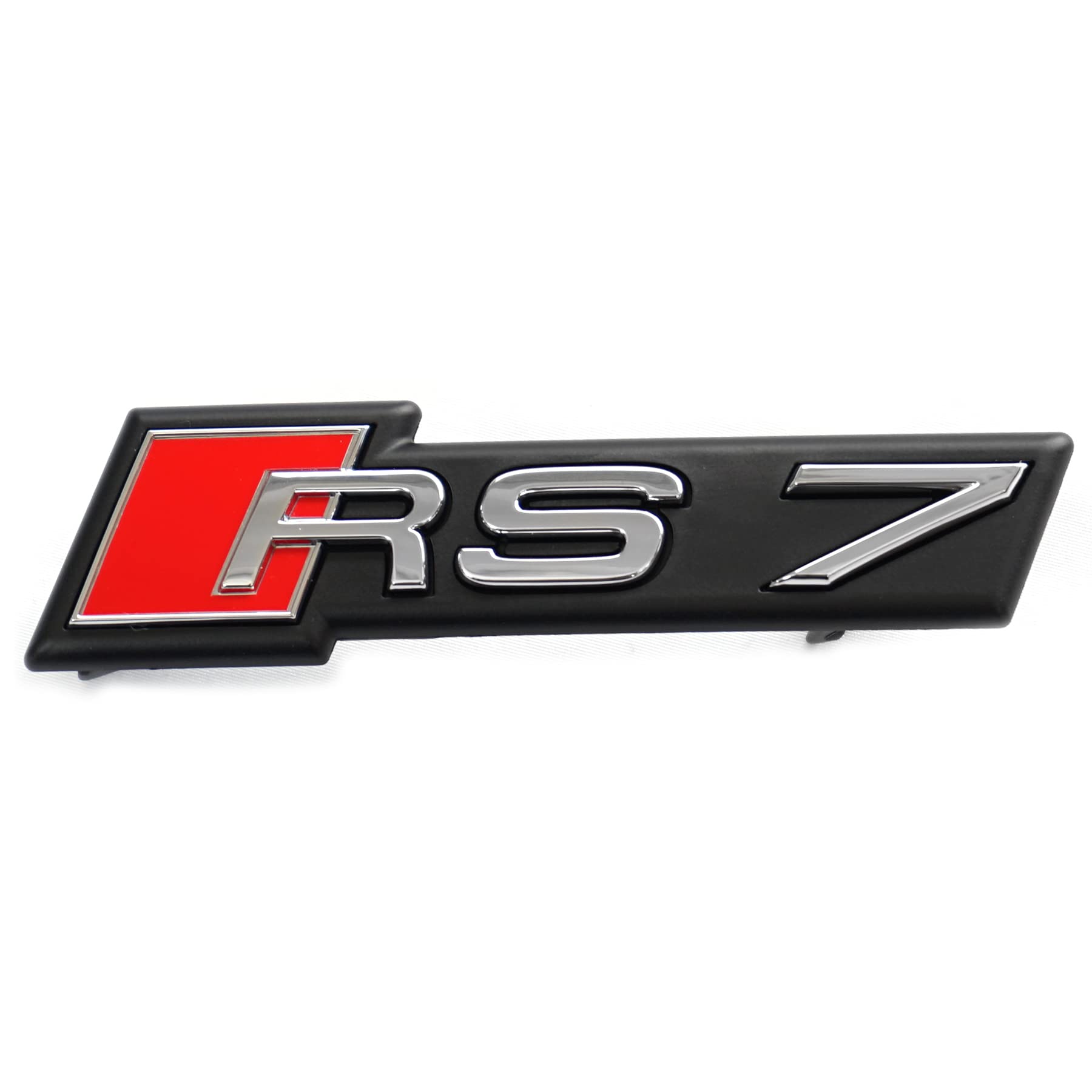 Audi 4K8853736B2ZZ Schriftzug RS7 Kühlergrill Clip Emblem Logo Plakette, Chrom/rot von Audi