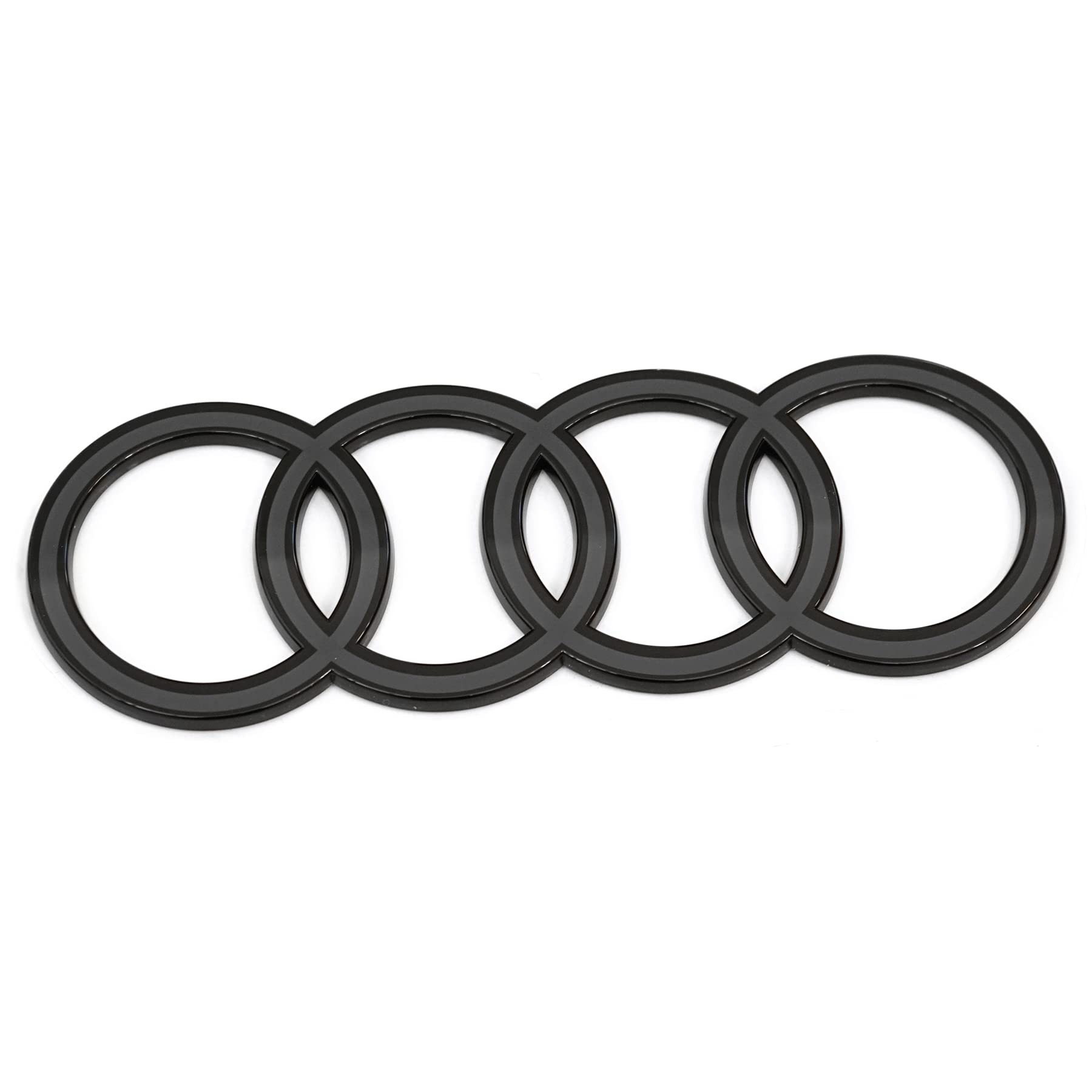Audi 4KE071802A Ringe Logo Emblem Zeichen Heckklappe, zweidimensionales Design, nur für geschlossenen Aufbau (PR-Code K4H), Nicht für Sportback, Grau von Audi