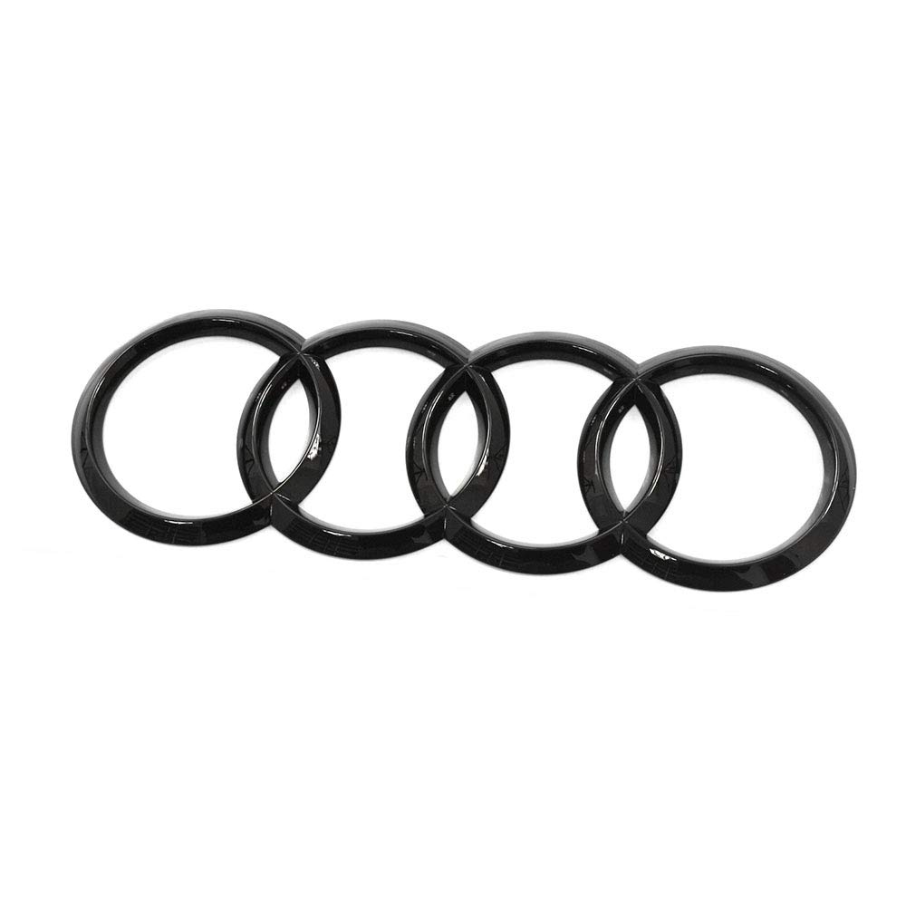 Audi 4M0071802 Ringe Zeichen schwarz Heckklappe Black Edition Emblem Logo Aufkleber, für Q7/SQ7 (Typ 4M) ab 2020 von Audi