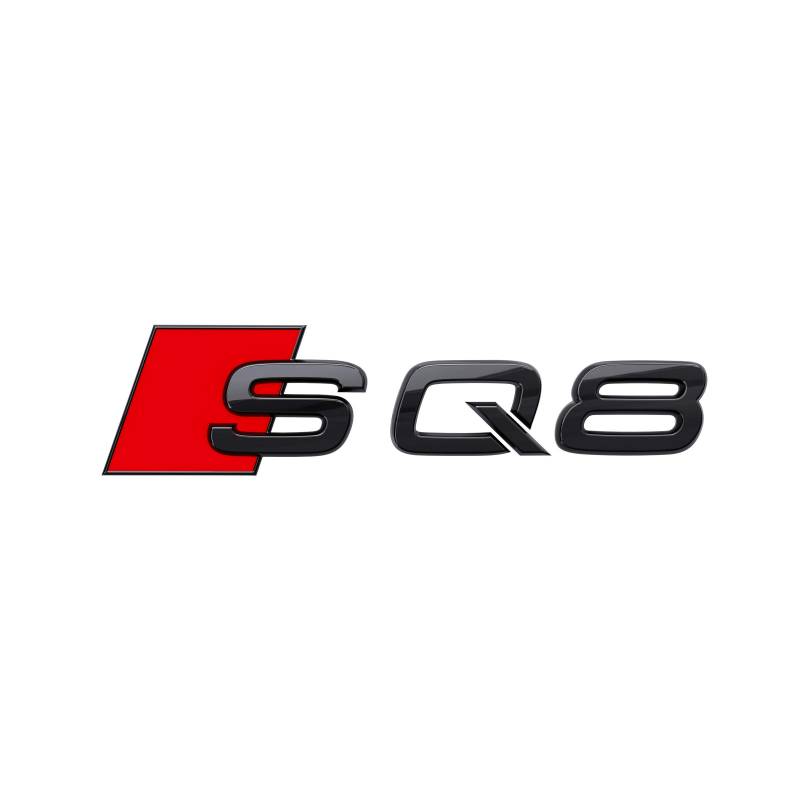 Audi 4M8071804 Schriftzug SQ8 Black Edition Emblem Buchstaben Modellbezeichnung Aufkleber, schwarz/rot von Audi