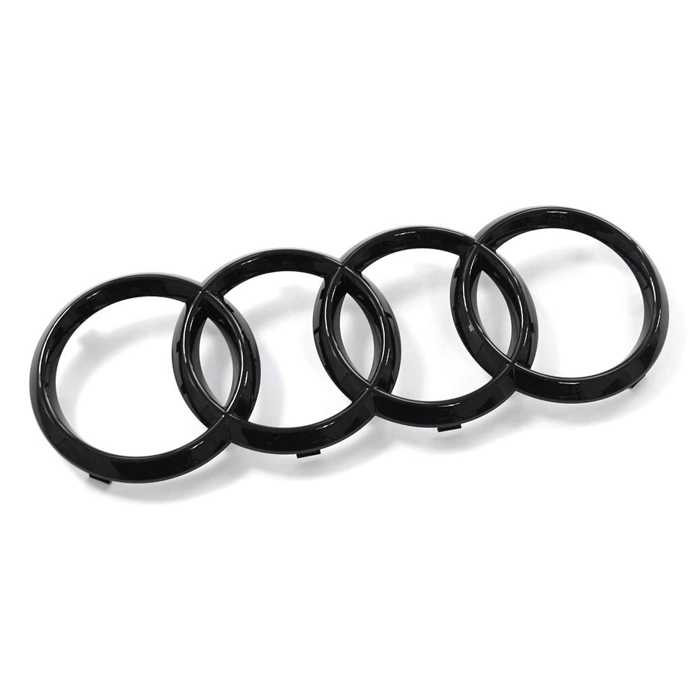 Audi 4N0853605T94 Ringe Zeichen Kühlergrill Black Edition Emblem Blackline Logo schwarz, für A8/S8 (Typ D5 4N) ab 01.04.2019 von Audi