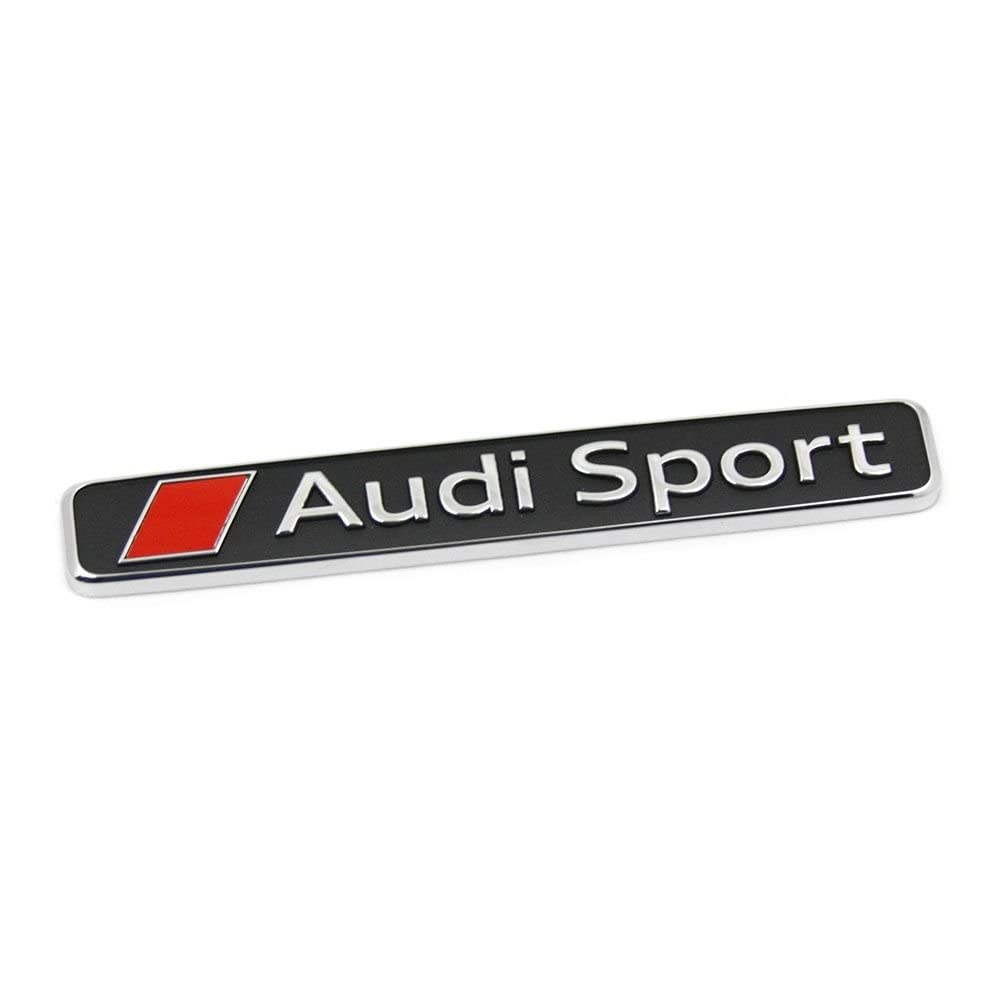 Audi 4S0853737D2ZZ Sport Schriftzug Exterieur Emblem Logo Zeichen, chrom/rot/schwarz von Audi