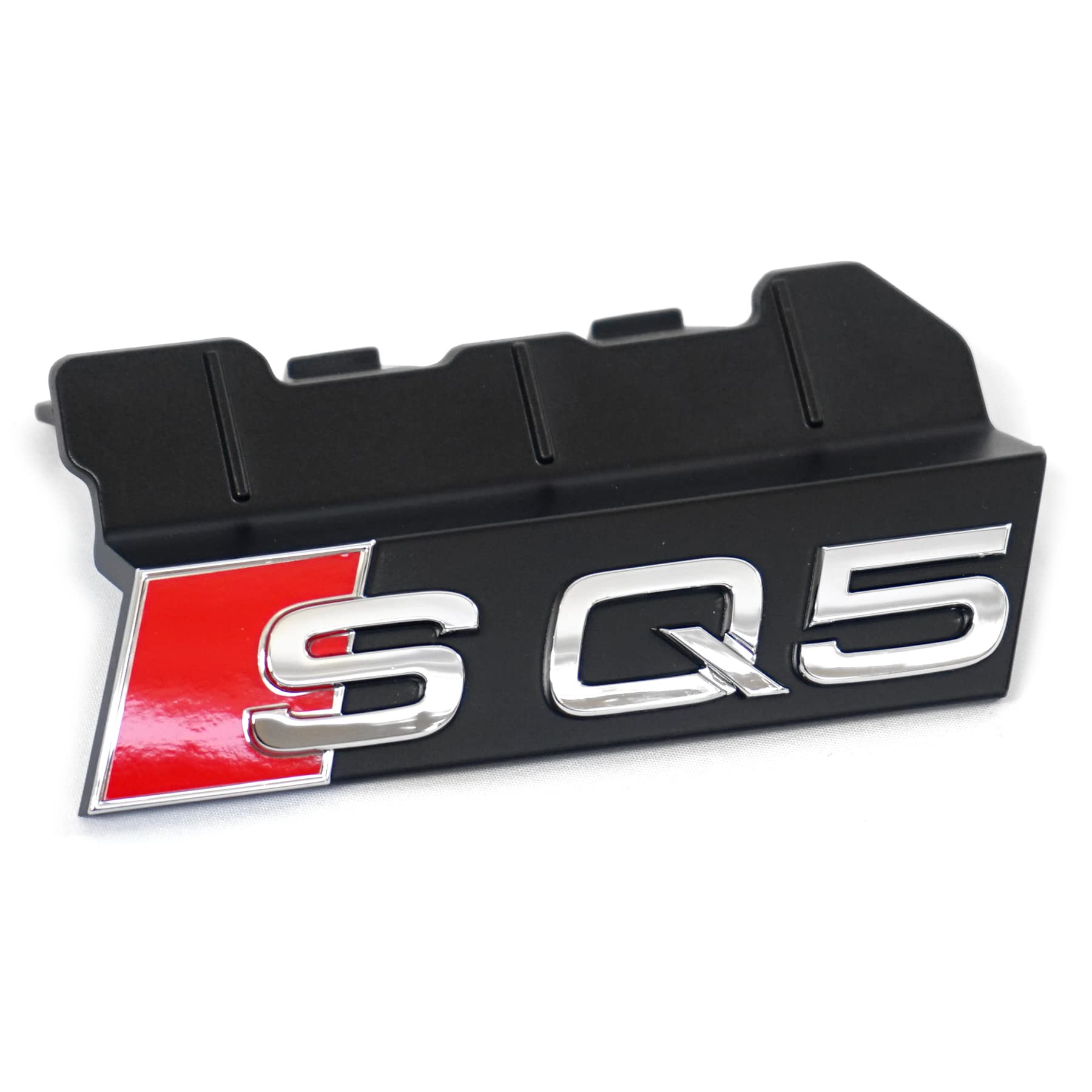 Audi 80A853736E2ZZ Schriftzug SQ5 Kühlergrill Clip Emblem Logo Plakette, Chrom/rot, für Facelift ab 06/2020 von Audi