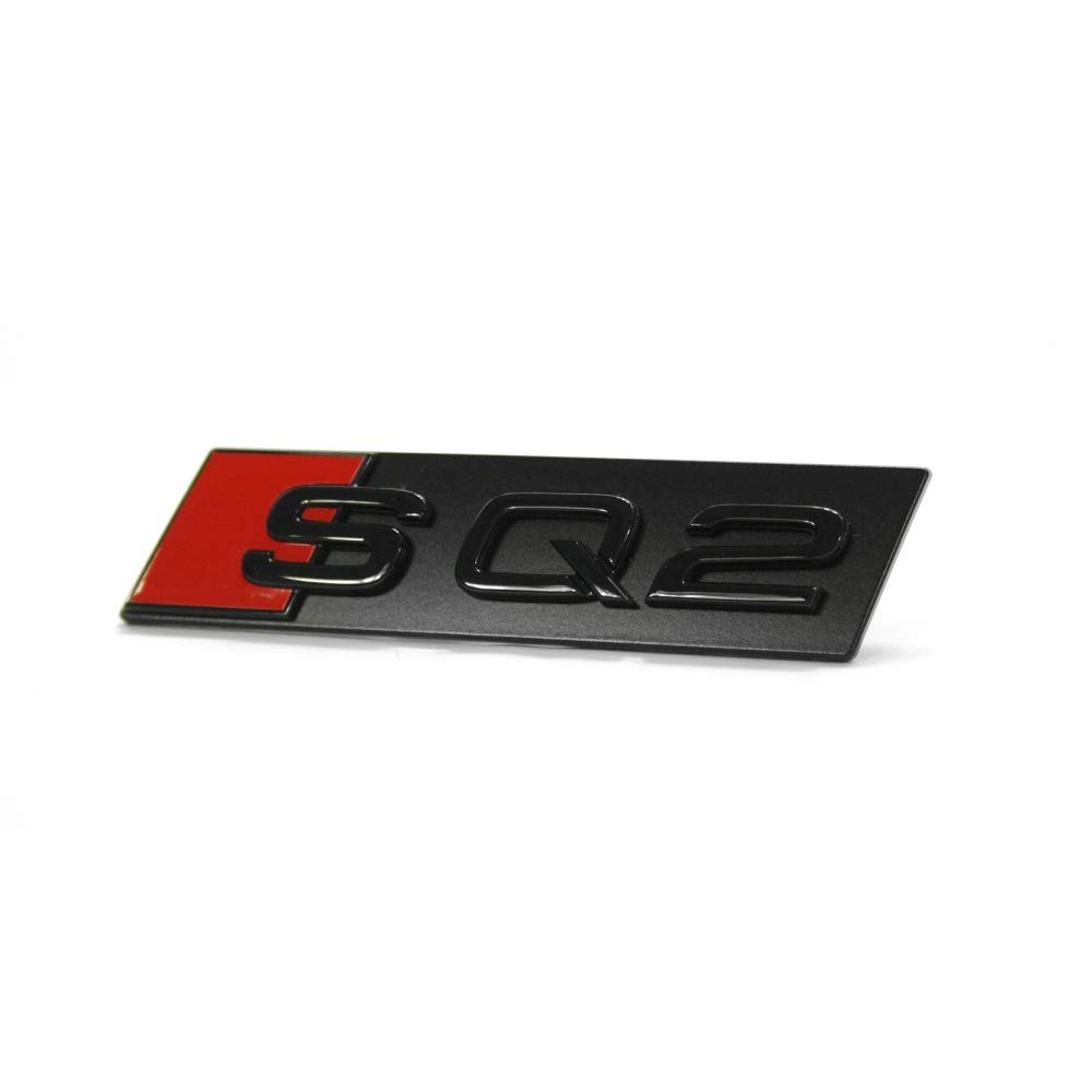 Audi 81A071805 Schriftzug SQ2 Plakette Clip Tuning Kühlergrill Black Edition Emblem, schwarz/rot von Audi