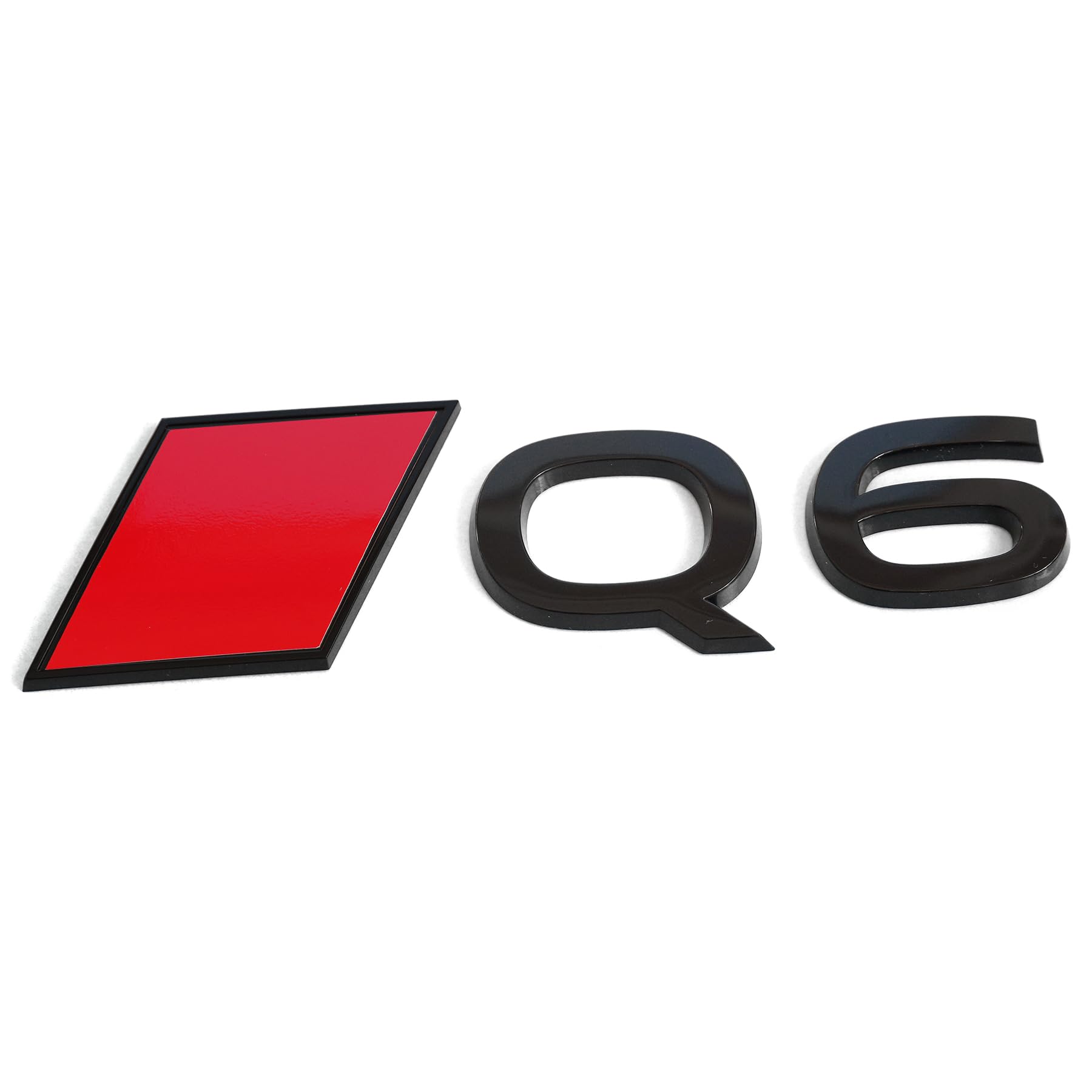 Audi 85H853740A5FQ Schriftzug Q6 Emblem Aufkleber Modellbezeichnung Modellschriftzug, schwarz, mit Audi Sport Raute in rot Audi 85H853740A5FQ Schriftzug Q6 Emblem Aufkleber Modellbezeichnung Modellschriftzug, schwarz, mit Audi Sport Raute in rot von Audi