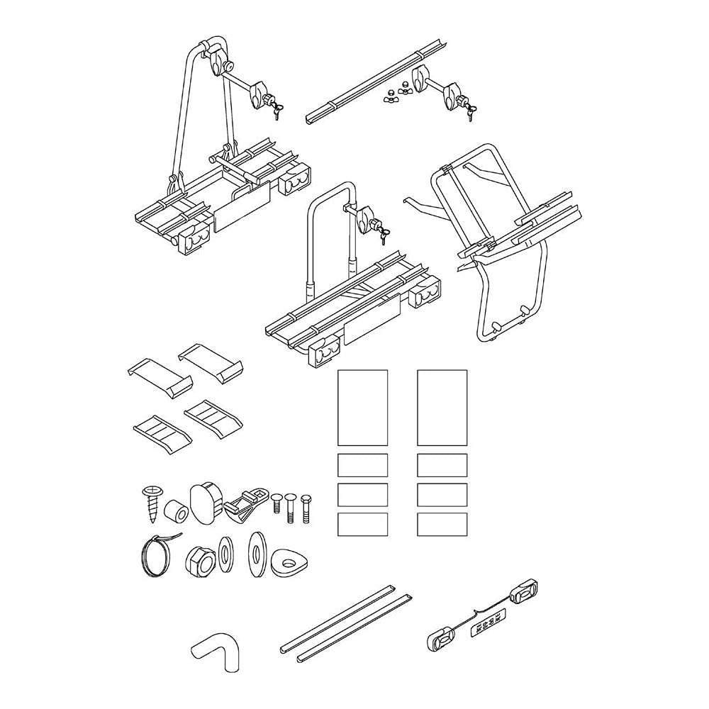 Audi 8E0071724 Aufnahmeschiene für Fahrrad A4/A3/A2 mit Zubehör von Audi