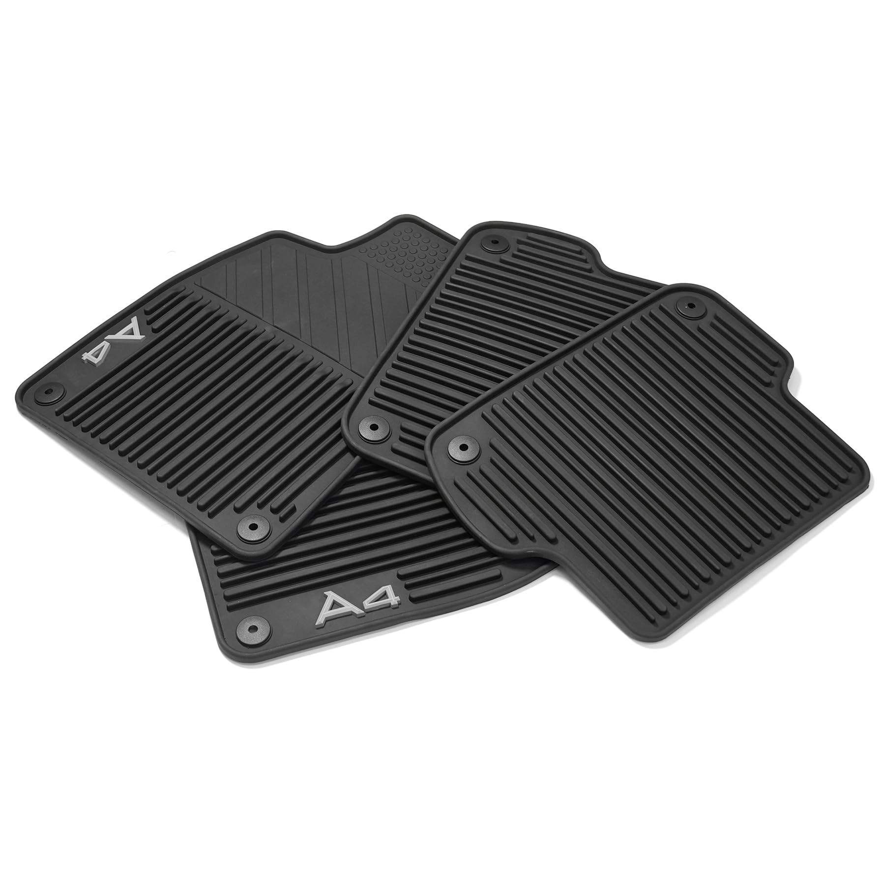 Audi 8E1061450041 Fußmatten Allwetterfußmatten 4X Gummimatten, Design: Monster Mat, schwarz, mit A4 Schriftzug Audi 8E1061450041 Fußmatten Allwetterfußmatten 4X Gummimatten, Design: Monster Mat, schwarz, mit A4 Schriftzug von Audi